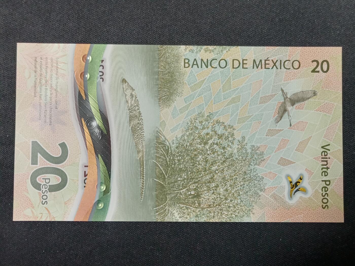 【游宝拍卖】丙午马年第14期 墨西哥-20比索【2021年 全新UNC】