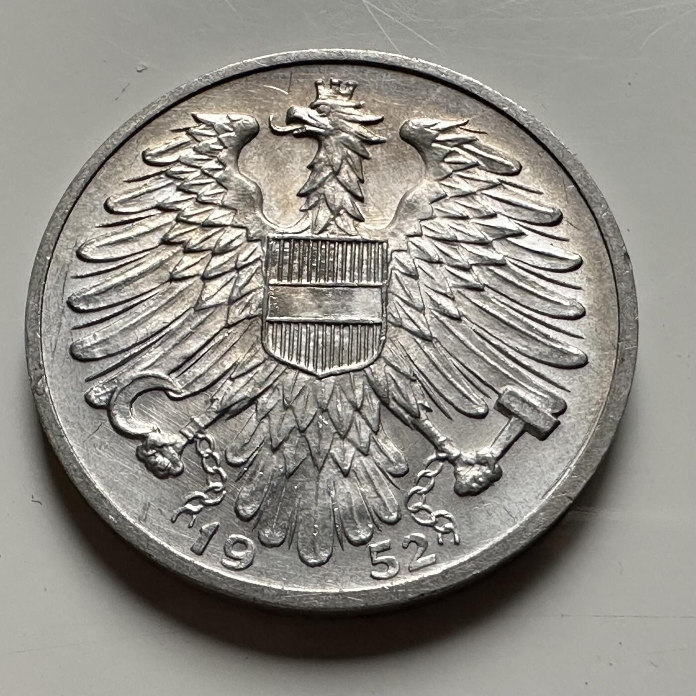 🌹外币初藏🌹🐯2026年第30场   每周二四六晚8️⃣点 接代拍 奥地利1952年一先令