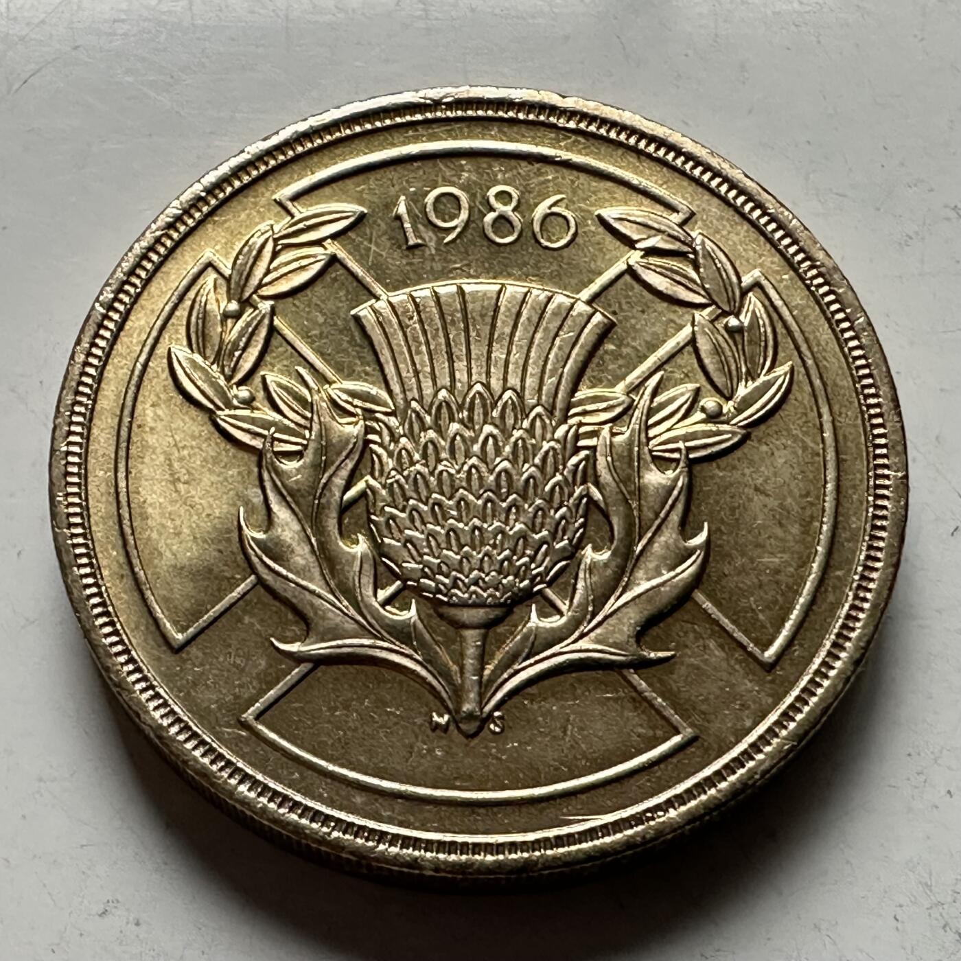 🌹外币初藏🌹🐯2026年第30场   每周二四六晚8️⃣点 接代拍 英国1986年 2英镑纪念币