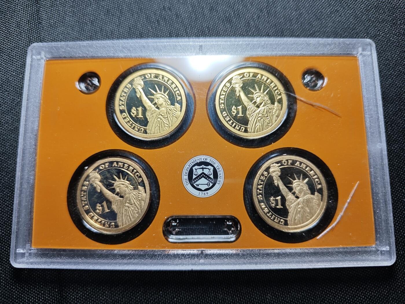 KK钱币收藏小铺   套币专场 2月预留时间 周末发货   美国1元总统精制纪念套币