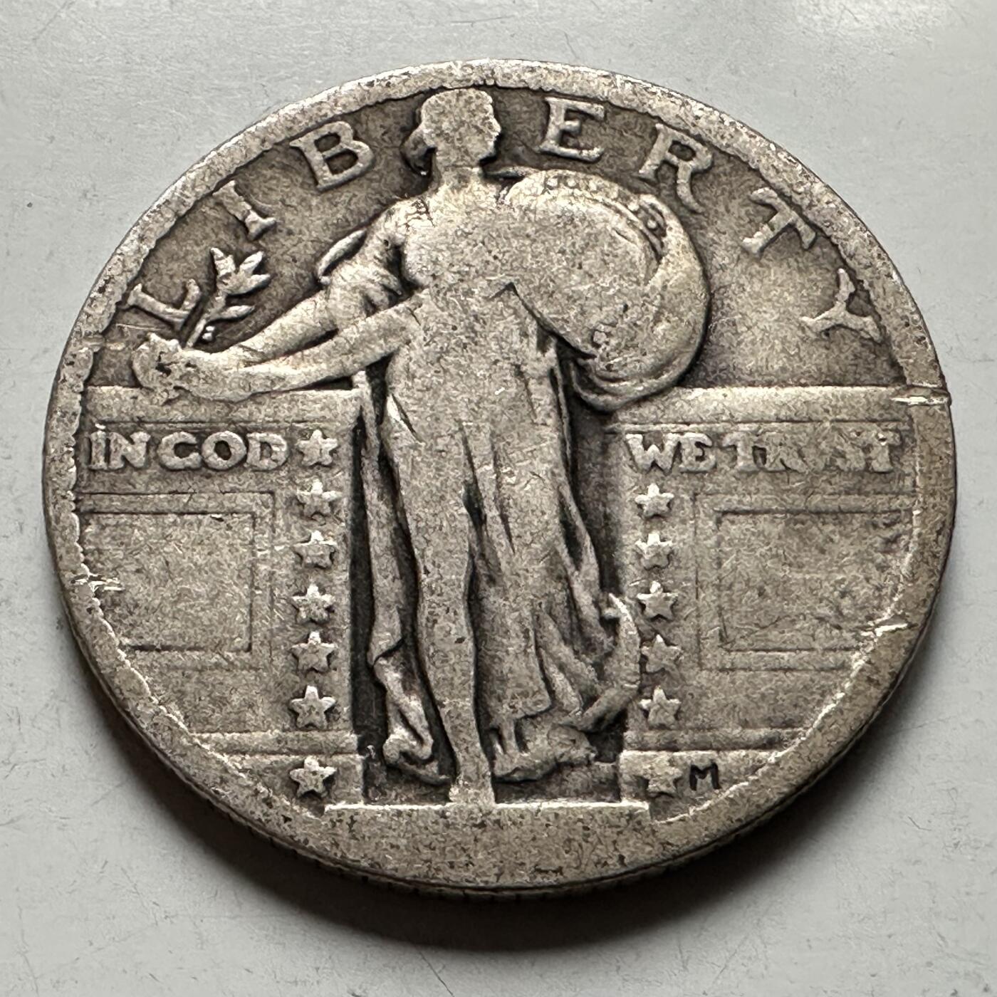 🌹外币初藏🌹🐯2026年第30场   每周二四六晚8️⃣点 接代拍 美国 自由女神 25美分 银币 90%银 6.25克 24.3毫米