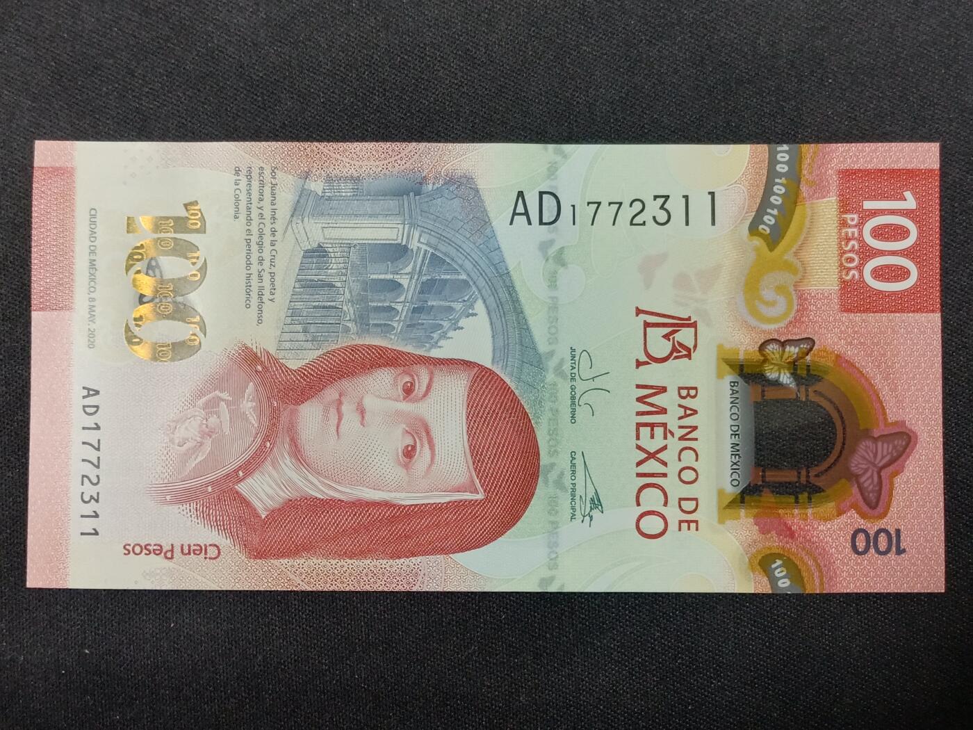 【游宝拍卖】丙午马年第14期 墨西哥-100比索【2020年 IBNS年度最佳钞票 全新UNC】