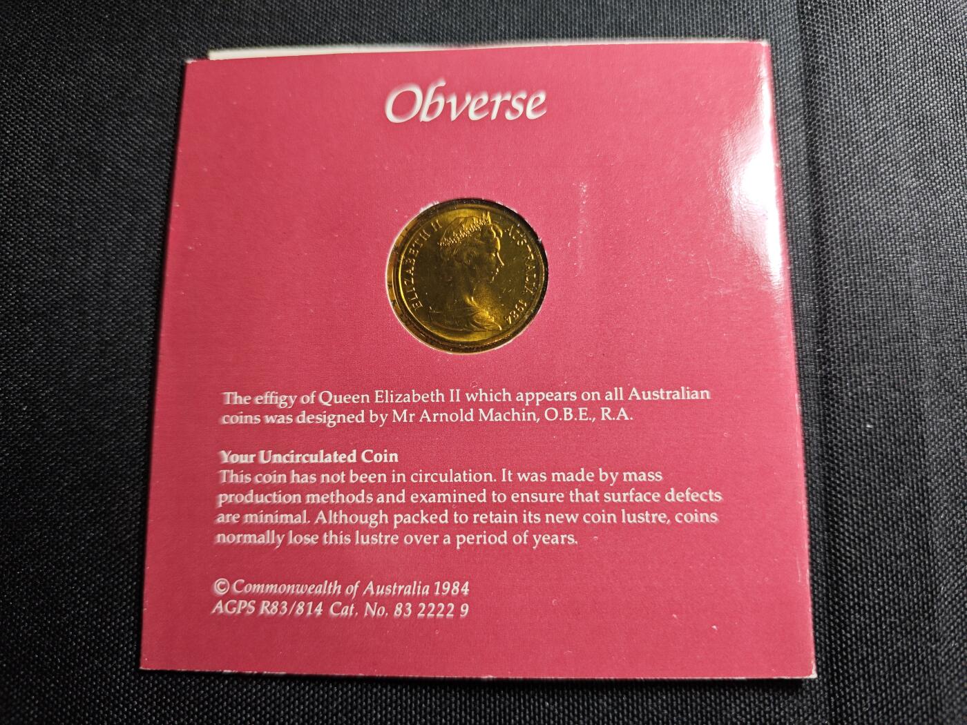 KK钱币收藏小铺   套币专场 2月预留时间 周末发货  1984澳大利亚1元袋鼠 卡册 好品