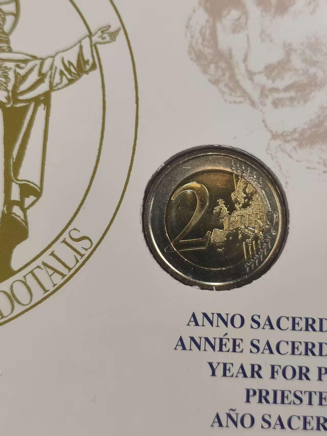 G&W世界散币，银币处理专场（第46场） 梵蒂冈2010年2欧元  司铎年   圣若望 玛利亚 维亚纳诞辰200周年