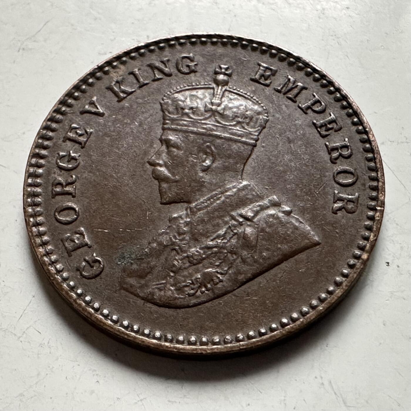 🌹外币初藏🌹🐯2026年第30场   每周二四六晚8️⃣点 接代拍 英属印度1920年 乔治五世 1/12安娜