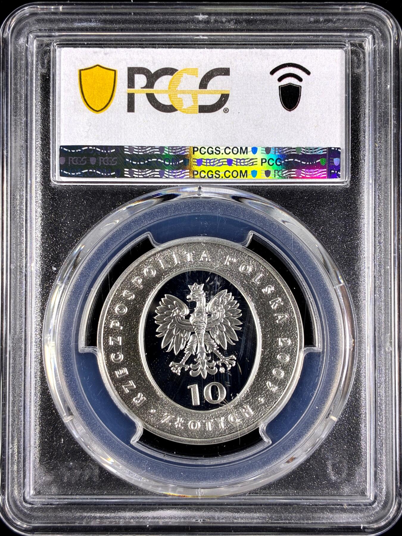 【雨安】【直播拍卖】【第0129期-评级币章】2026-03-21 周六 19:30 (金价1115, 银价20.09) [评级现代] Poland 波兰 10兹罗提 2005年 诗人米科瓦伊·芮伊 PCGS-PR68DCAM 精制币