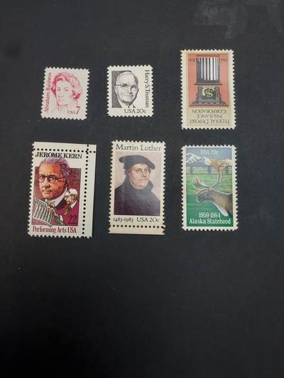 博彦收藏    3月25日 8点 外国邮票专场 - 美国邮票6枚，上品