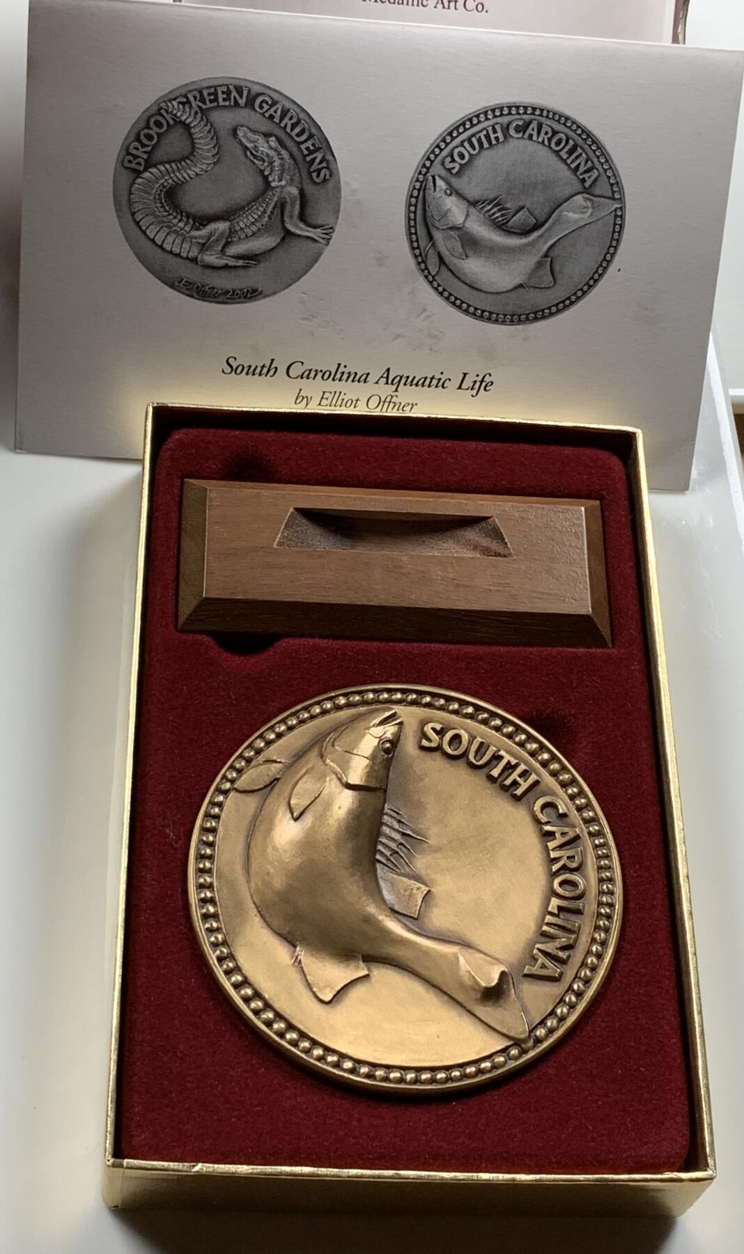 掌中浮雕-藏着的欧洲第055场 2003年美国布鲁克林公园#31号大铜章，76mm，原盒带证书，雕刻家：Leonda Froehlich Finke