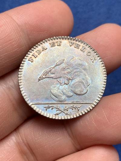 《竞宝斋》第472场 周日，周一，周二 3场连拍 （全场包邮）欢迎送拍 - 法国巴黎夏特莱法院书记员银质代币，5.83g，28.2mm