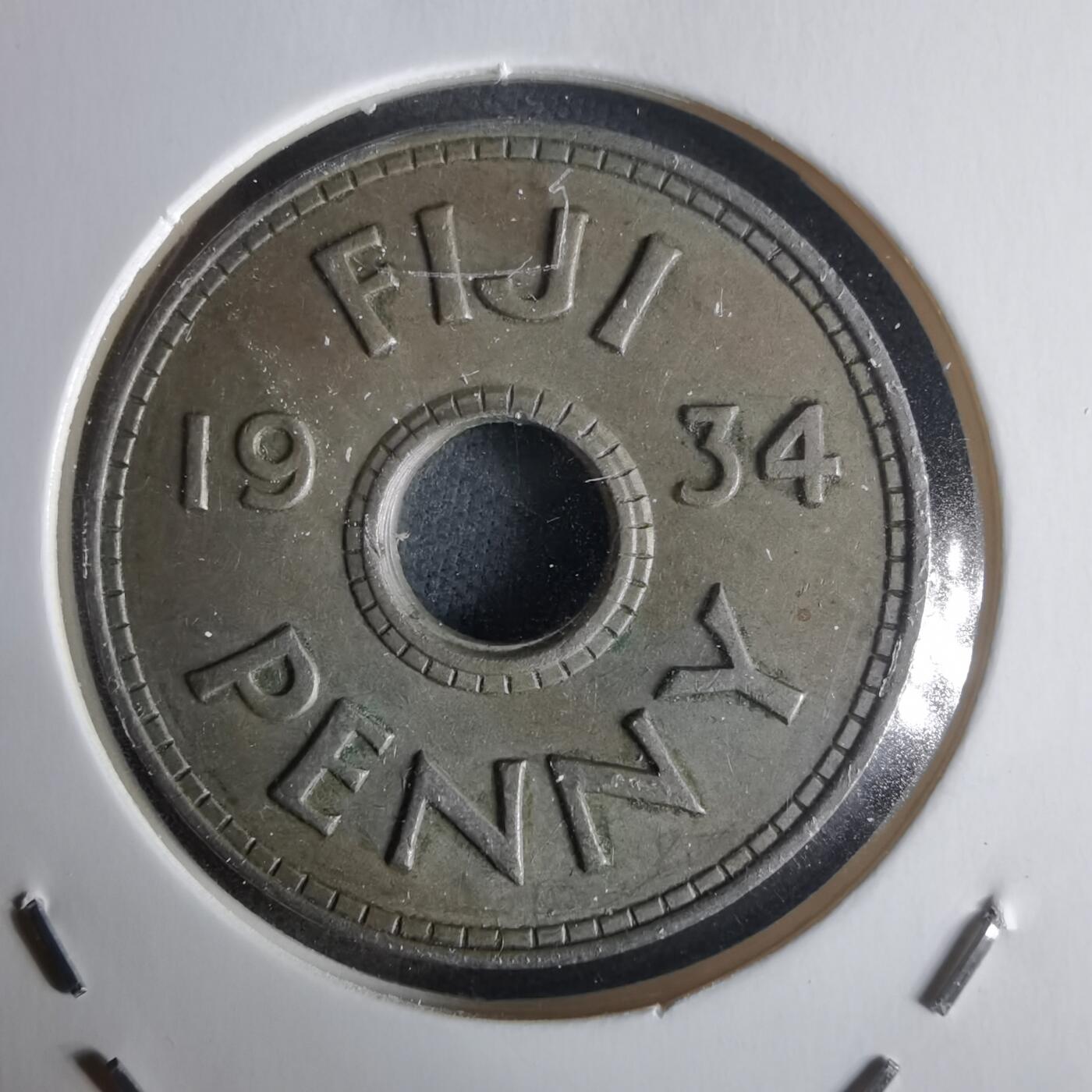 沼泽如烟--第1026场 斐济1934年1便士