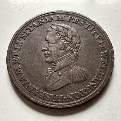 🌹外币初藏🌹🐯2026年第30场   每周二四六晚8️⃣点 接代拍 - 英国威灵顿公爵1812年战役纪念Token 半便士代用币