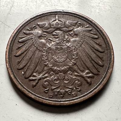 🌹外币初藏🌹🐯2026年第30场   每周二四六晚8️⃣点 接代拍 - 德国1913年 1芬尼 铜币 长翅鹰