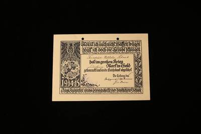 戎马世界章牌大赏第112期 德专场 - 海军中将 威廉沙克 1914-1915获得的以金换铁运动证书