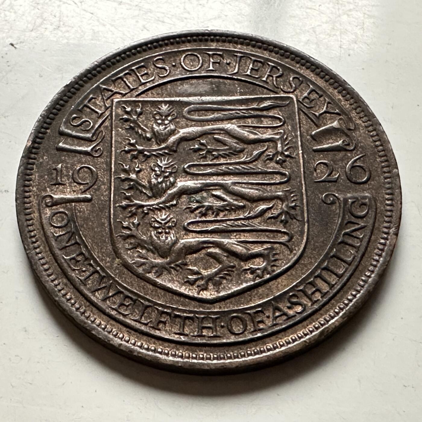 🌹外币初藏🌹🐯2026年第30场   每周二四六晚8️⃣点 接代拍 泽西岛1926年1/12先令