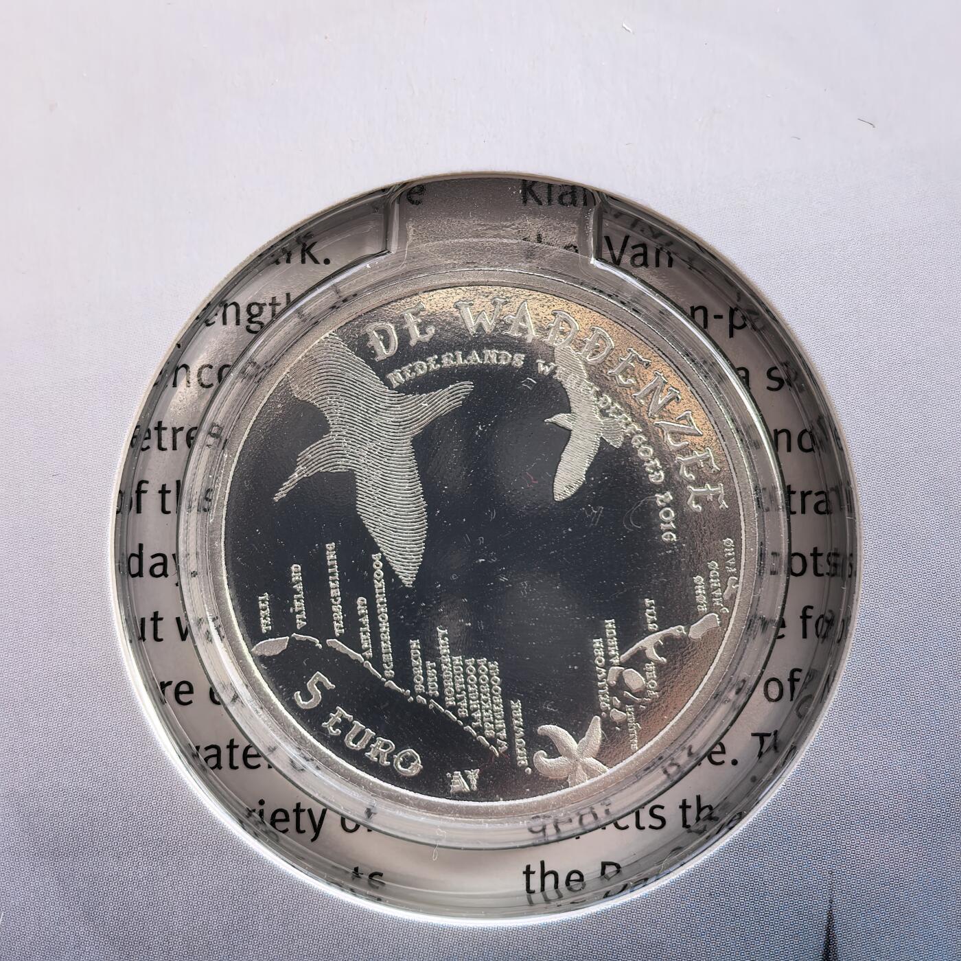 道一币馆币章第一百七十场 原包装 荷兰2016年瓦登海国家公园5欧元精制银币