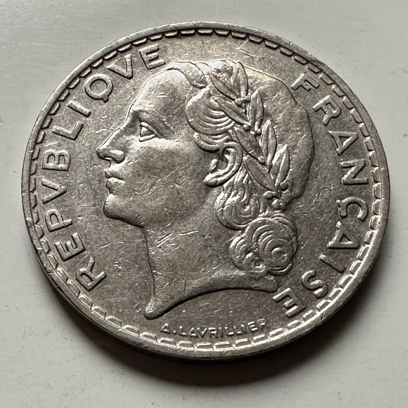 🌹外币初藏🌹🐯2026年第30场   每周二四六晚8️⃣点 接代拍 法国1933年 5法郎 镍币版