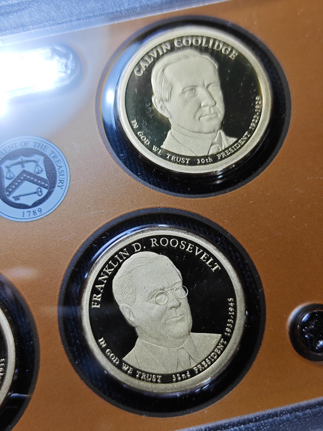 KK钱币收藏小铺   套币专场 2月预留时间 周末发货  美国1元总统精制纪念套币