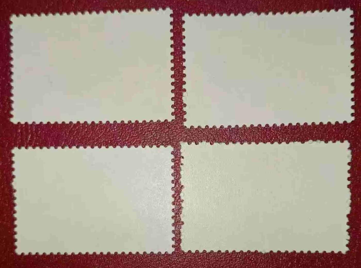 1987年“名楼”邮票1套4枚。