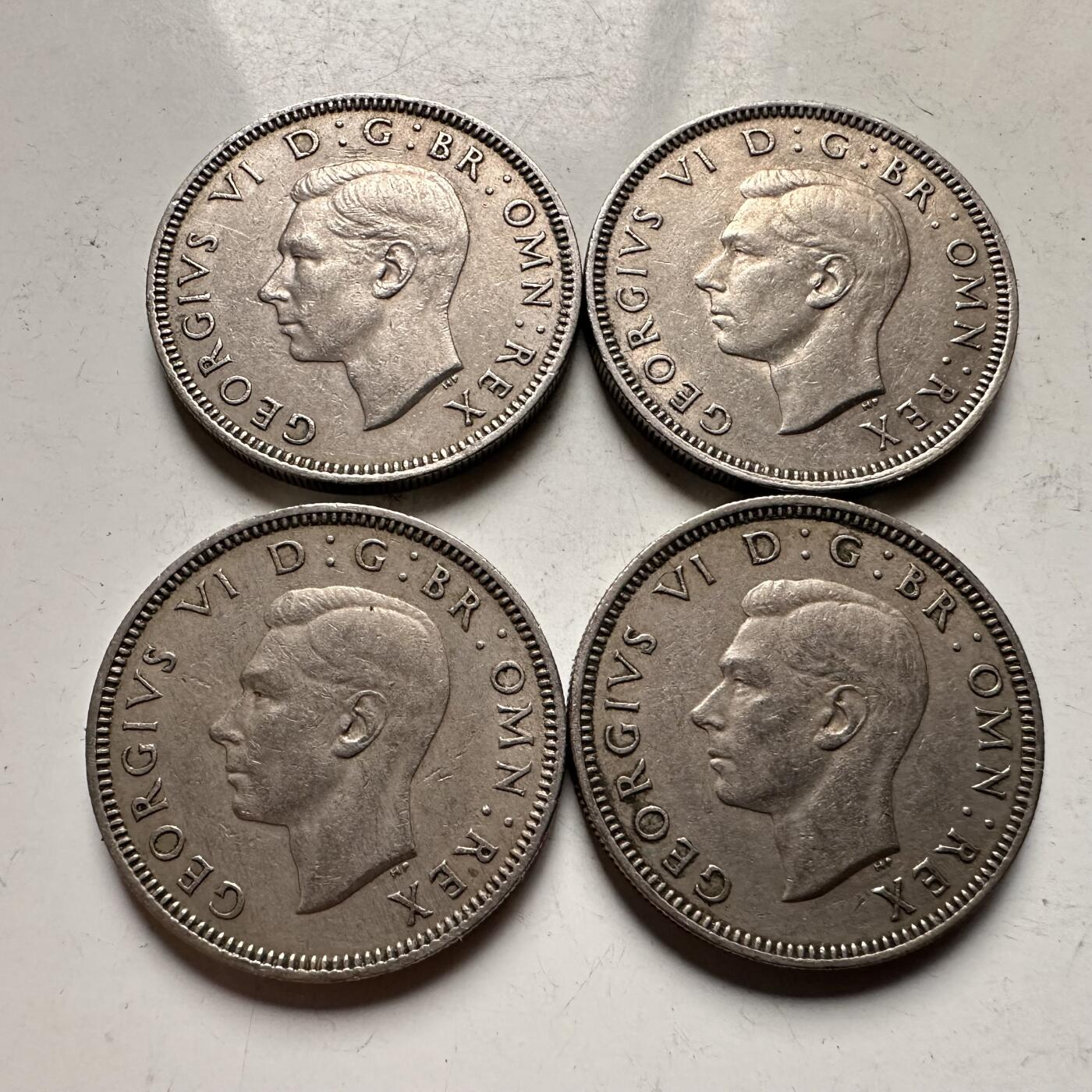 🌹外币初藏🌹🐯2026年第30场   每周二四六晚8️⃣点 接代拍 英国 乔治六世一先令4枚