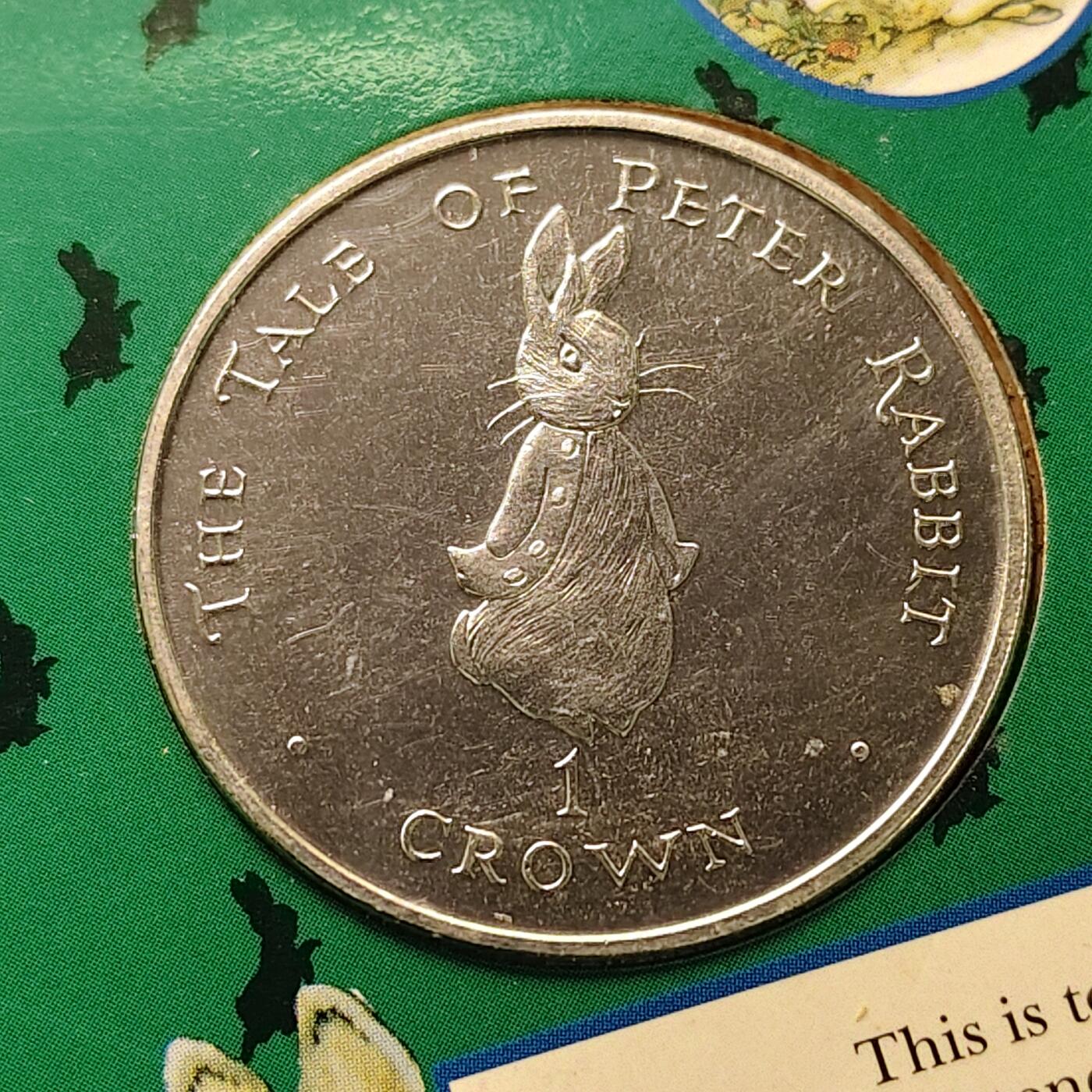 【全场包邮】纯粹捡漏拍513场 直布罗陀1997年1克朗彼得兔系列官方卡装克朗型纪念币