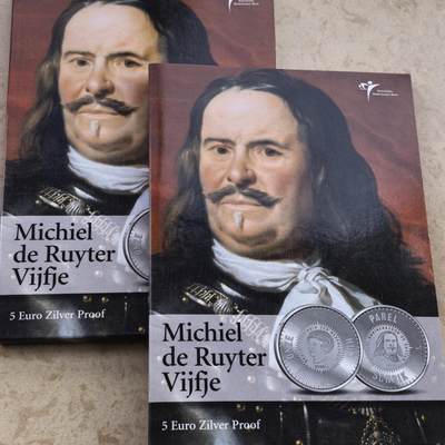 道一币馆币章第一百七十场 -  补图  原包装 荷兰2007年海军上将鲁伊特诞辰400周年5欧元精制银币