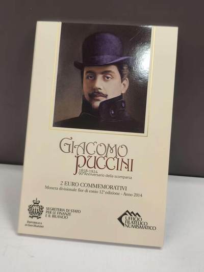 G&W世界散币，银币处理专场（第46场） - 圣马力诺2014年2欧元 意大利文艺复兴 歌剧巨匠 贾科莫 普契尼逝世90周年