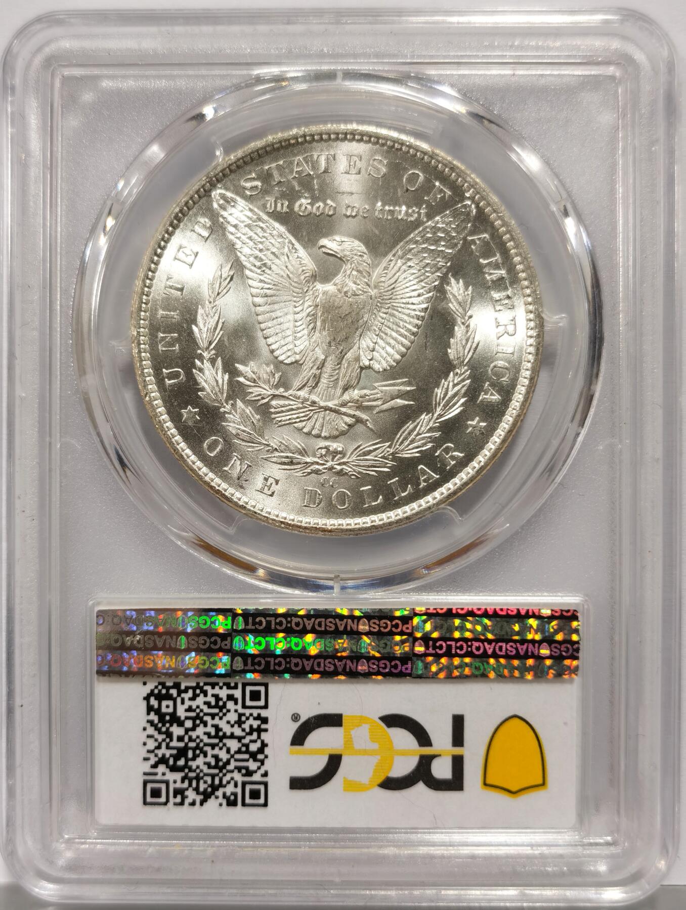 博洋堂世界钱币拍卖第165期（全场包邮） PCGS MS66 美国1883 CC 摩根 稀有卡森厂 麦稀奇所见最高分 转光犀利 打制完美 银霜感十足 不可错过的极佳收藏品 一枚毕业