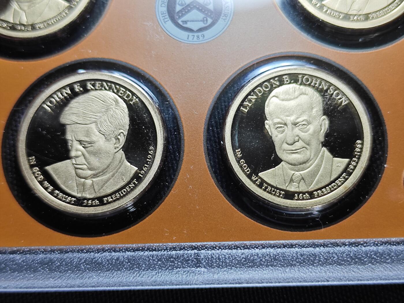 KK钱币收藏小铺   套币专场 2月预留时间 周末发货   美国1元总统精制纪念套币