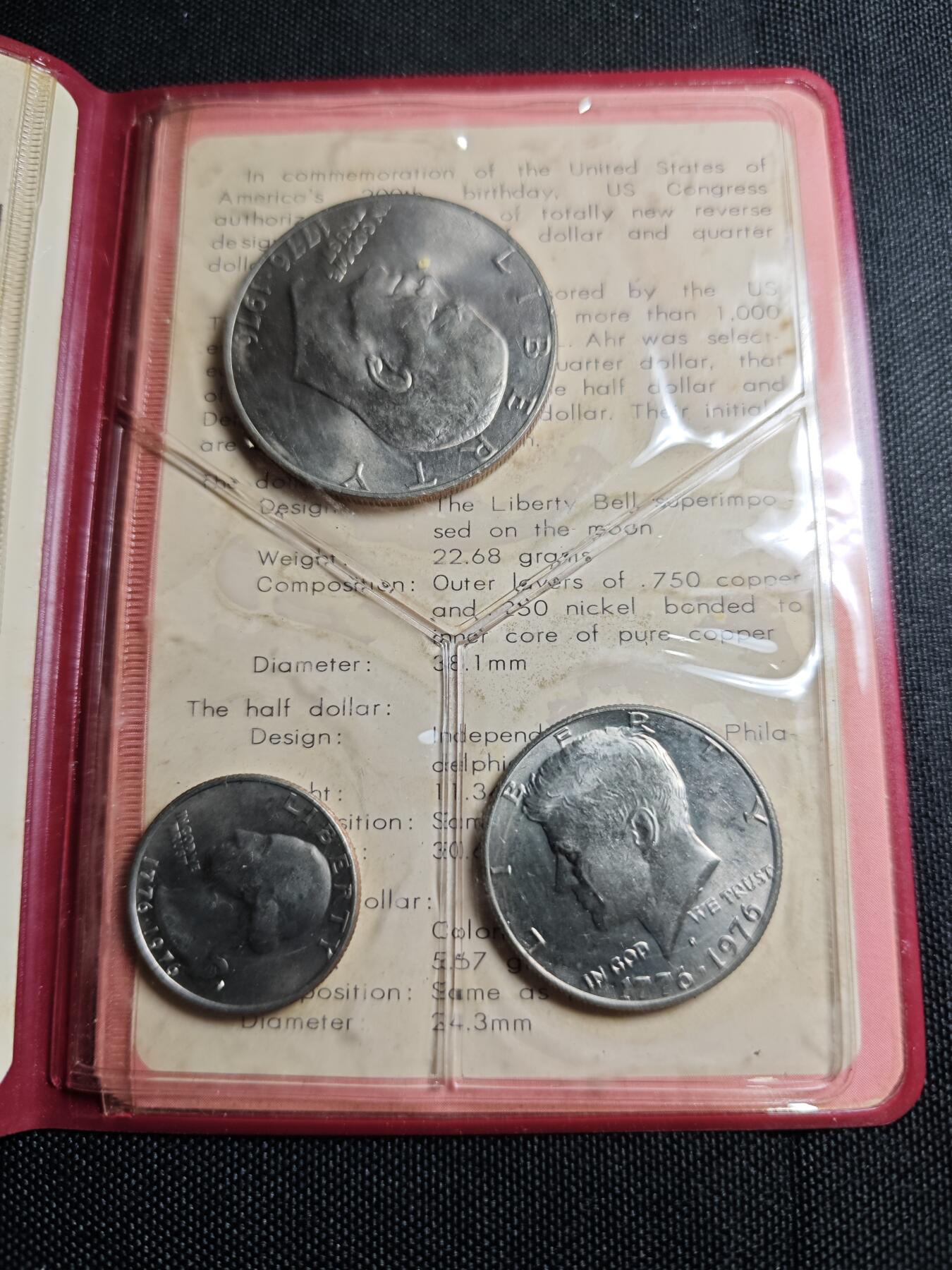 KK钱币收藏小铺   套币专场 2月预留时间 周末发货  1976美国建国200周年纪念套币 少见样式