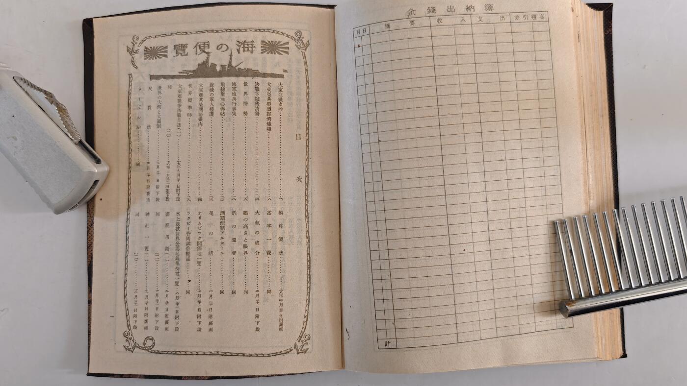 东亚勋章徽章主题拍卖 ⑨ 海军日记（有时候也叫海军手碟 极其少见 质量极好 内部带完整日历等 印刷内容多 这本记录内容不多