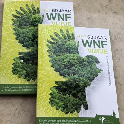 道一币馆币章第一百七十场 - 原包装 荷兰2011年WWF成立50周年5欧元精制银币