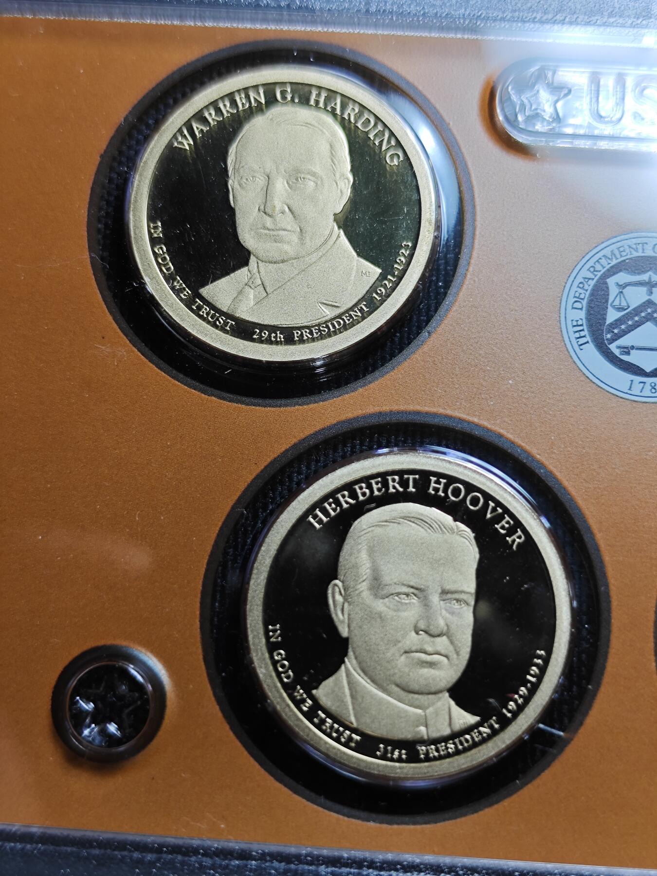 KK钱币收藏小铺   套币专场 2月预留时间 周末发货  美国1元总统精制纪念套币