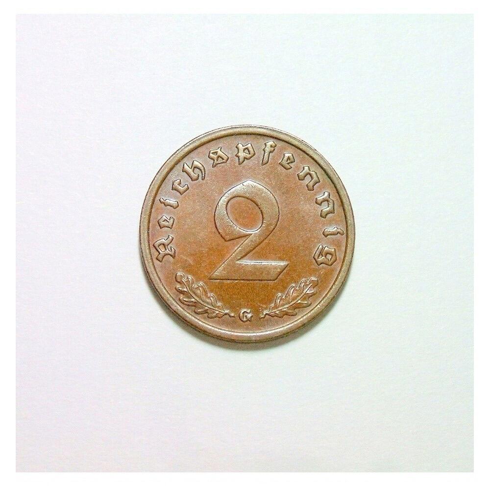稀年 德国第三帝国1937年G版2芬尼 爽品