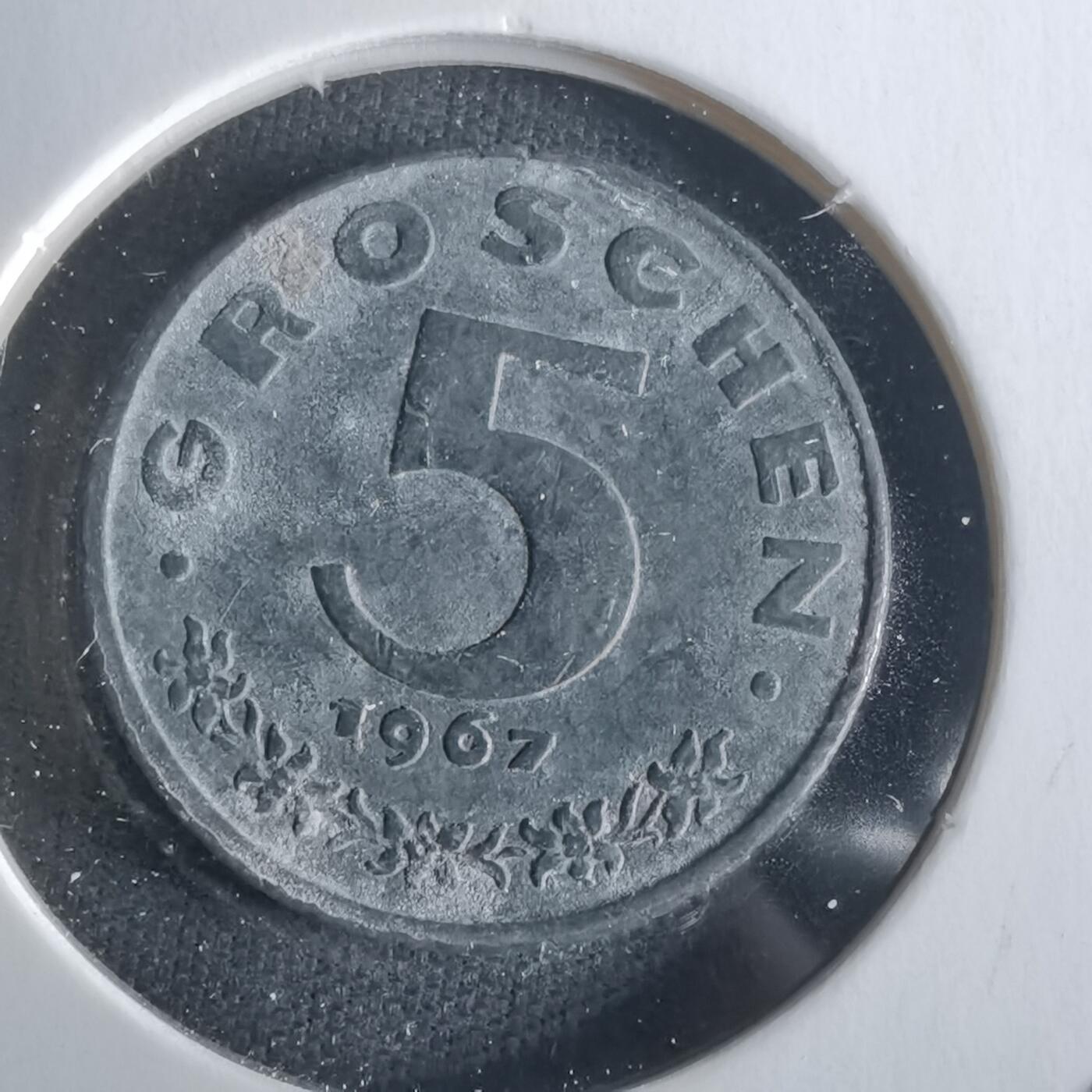 沼泽如烟--第1026场 奥地利1967年5格罗申