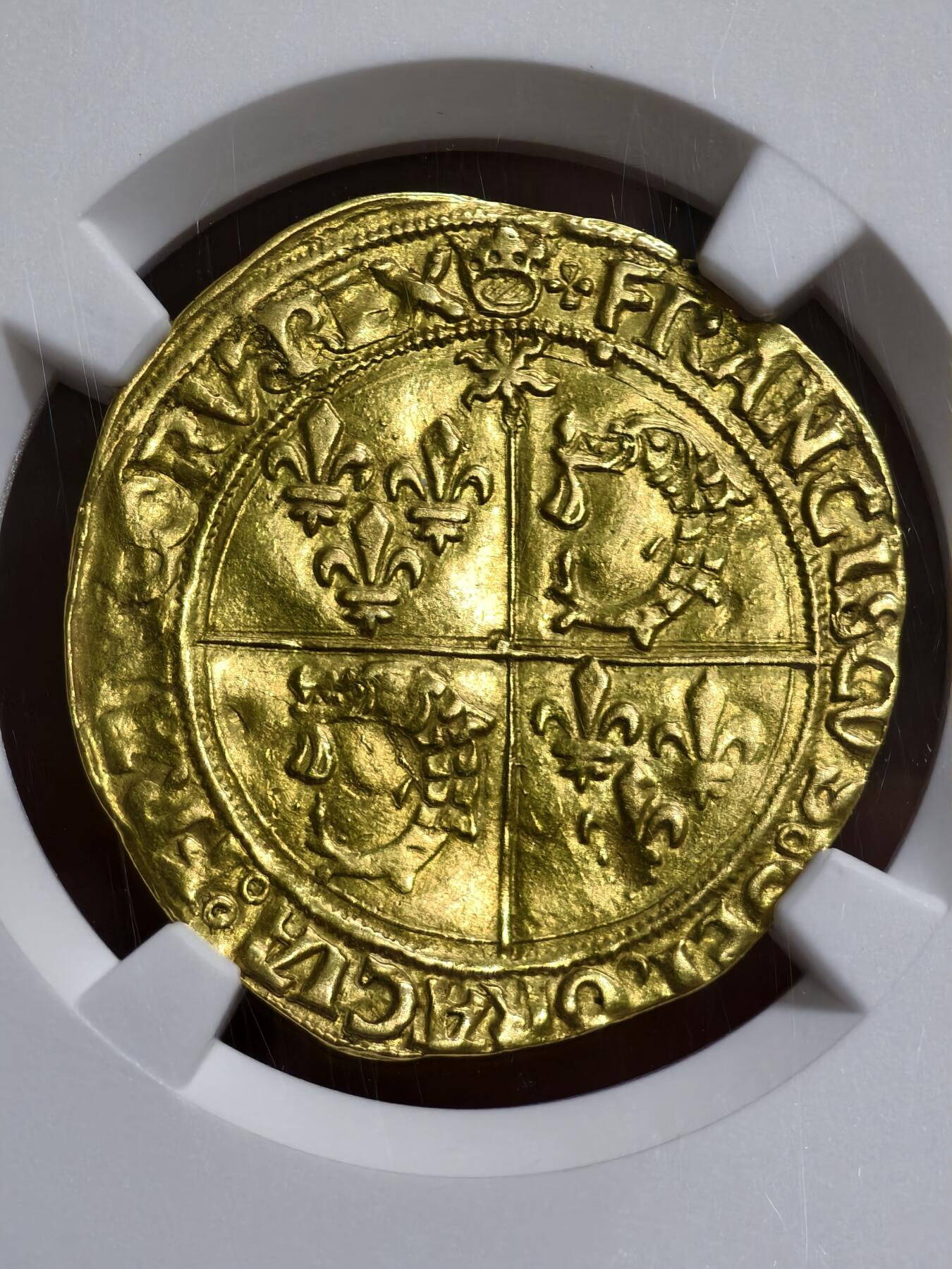 NGC-AUD法国文艺复兴时期弗朗索瓦一世金海豚金币