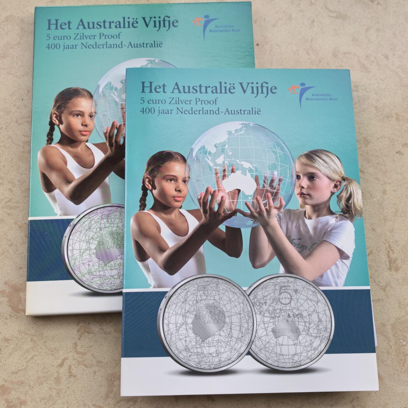 道一币馆币章第一百七十场 原包装 荷兰2006年澳大利亚被发现400周年5欧元精制银币