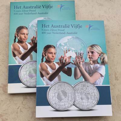 道一币馆币章第一百七十场 - 原包装 荷兰2006年澳大利亚被发现400周年5欧元精制银币