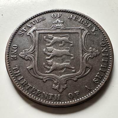 🌹外币初藏🌹🐯2026年第30场   每周二四六晚8️⃣点 接代拍 - 泽西岛1870年1/13先令