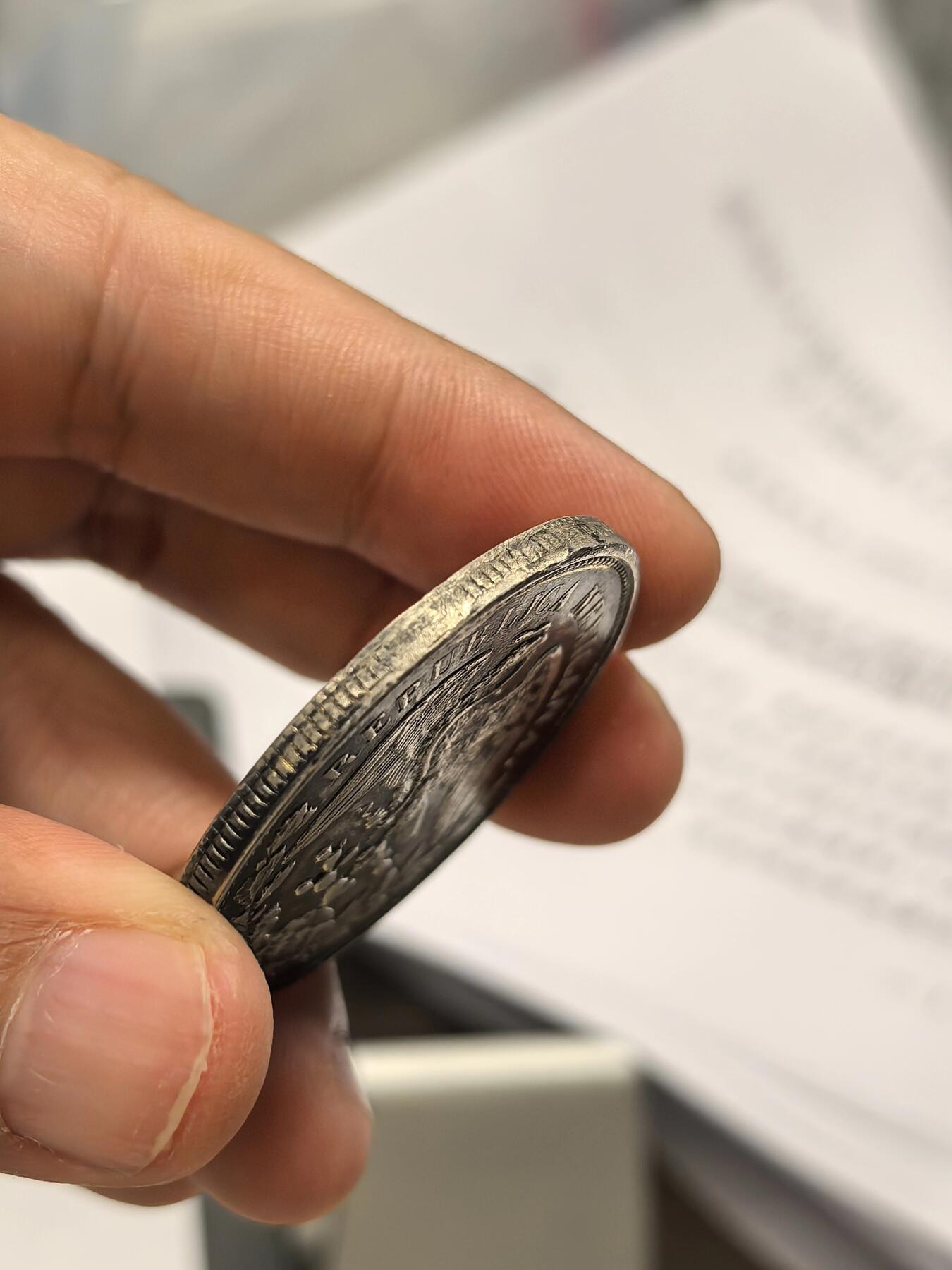 博洋堂世界钱币拍卖第165期（全场包邮） 墨西哥1902年Mo AM版直边鹰洋 双面均匀黑包浆