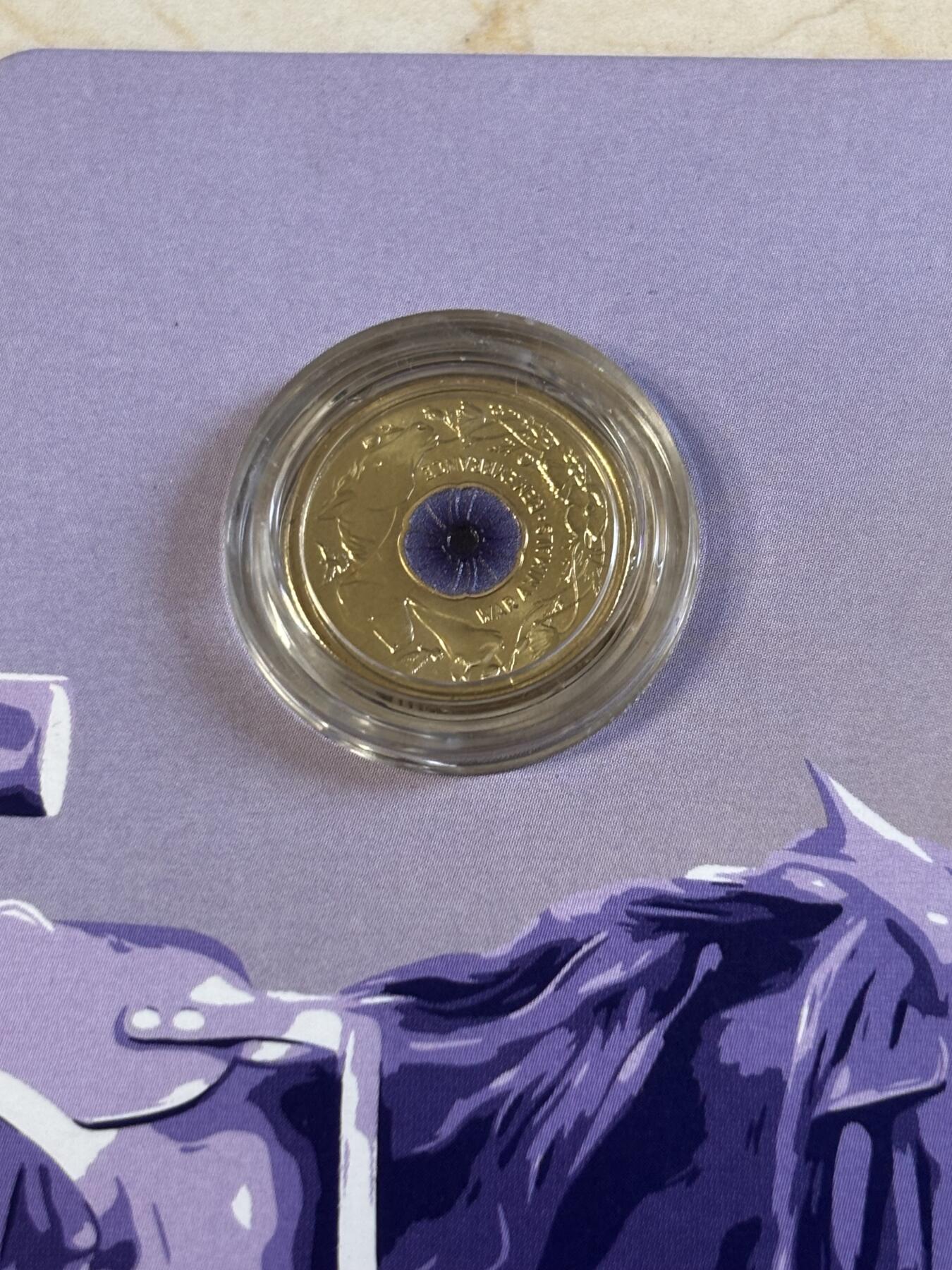 第194期拍卖 澳大利亚2024年战争中的动物彩色纪念币卡装