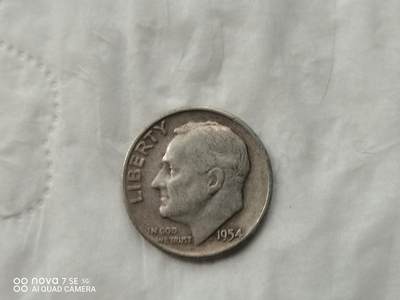 银币 - 1954年美国10分银币