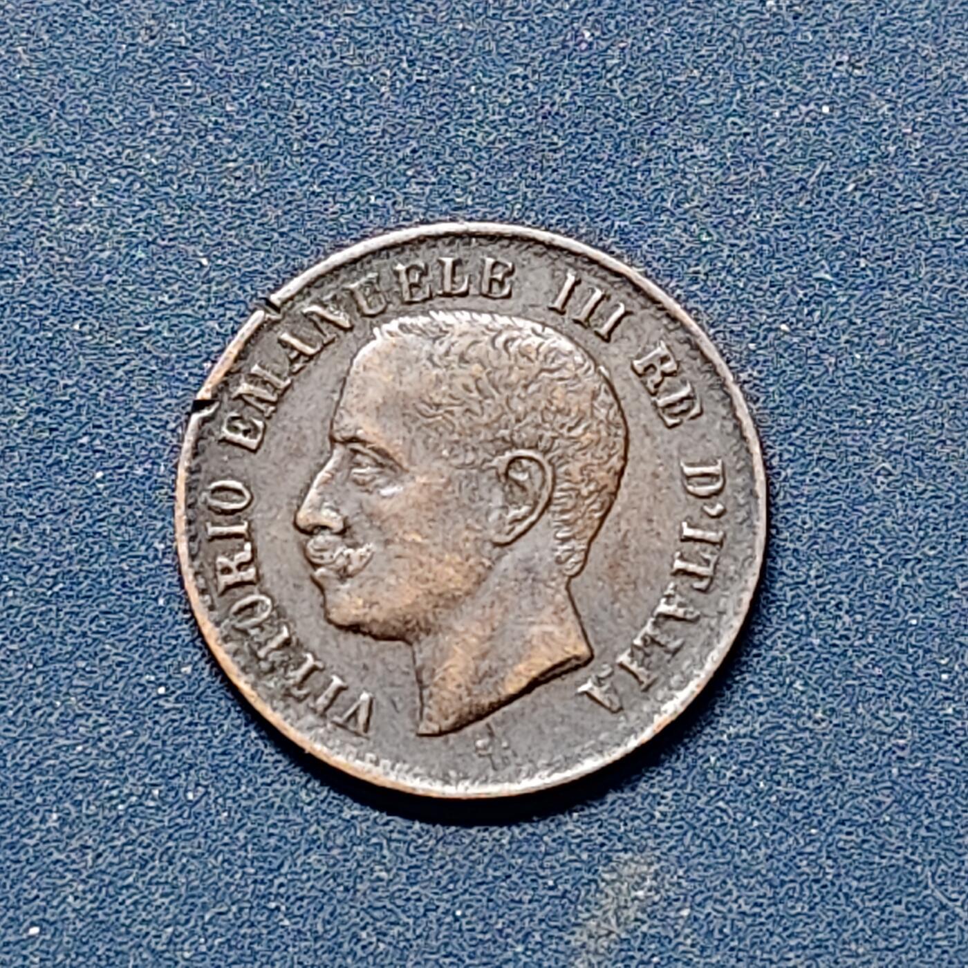 【全场包邮】纯粹捡漏拍512场 意大利1904年艾曼努尔三世1分铜币