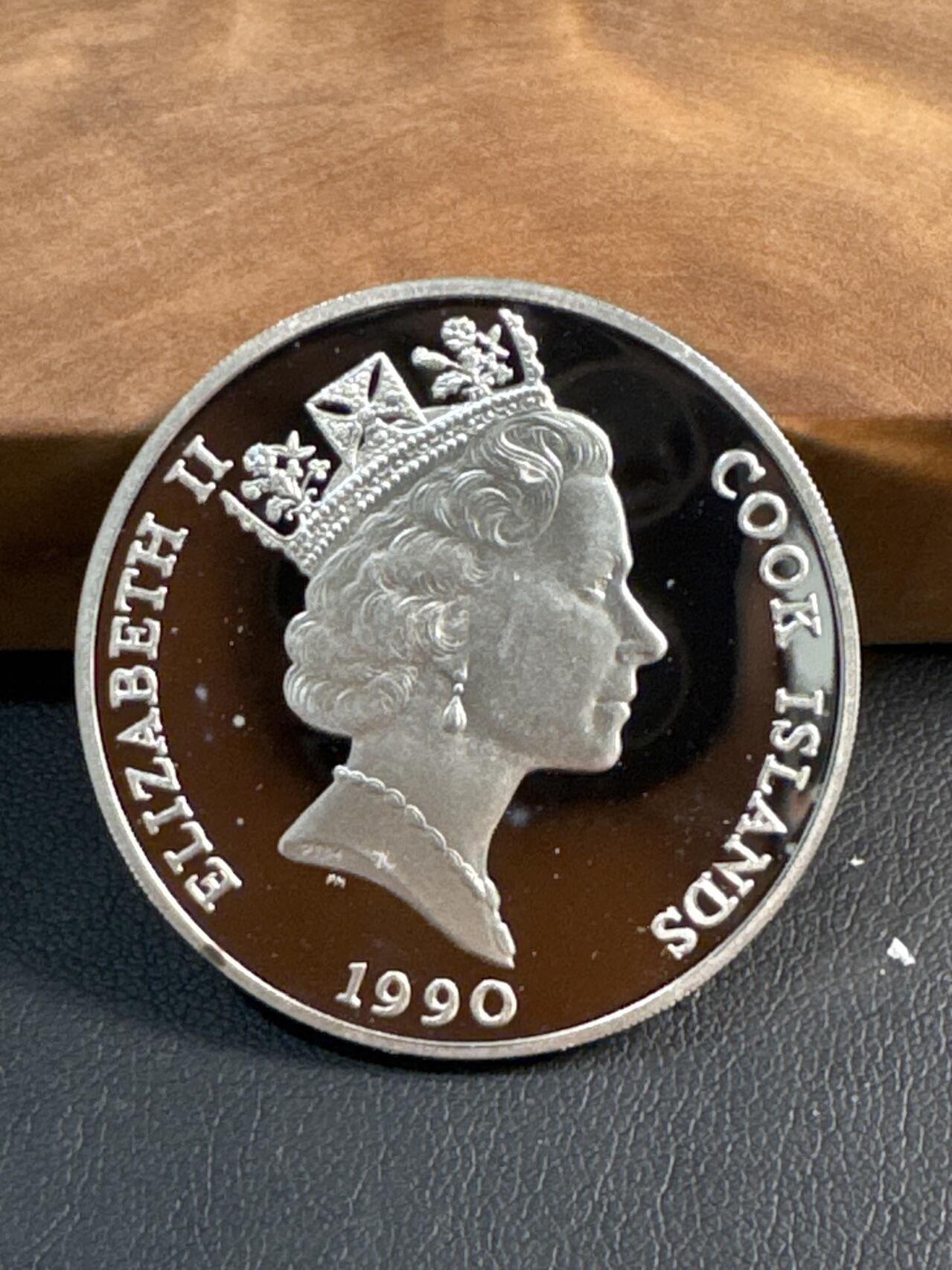 ❤️【币观天下】❤️ 第345期钱币拍卖场- 2026.3.20周五晚上6点半场 长期征集拍品  1990库克群岛 50 Dollars 欧洲犀牛银币