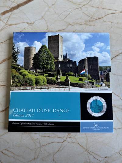 第194期拍卖 - 卡装卢森堡2017年银铌城堡系列雷当日城堡银铌双金属币，金属:925银/铌，重量:15.48克，直径:34毫米，发行：7000枚