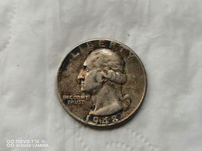 银币 - 1948年美国25分银币（6.2克）