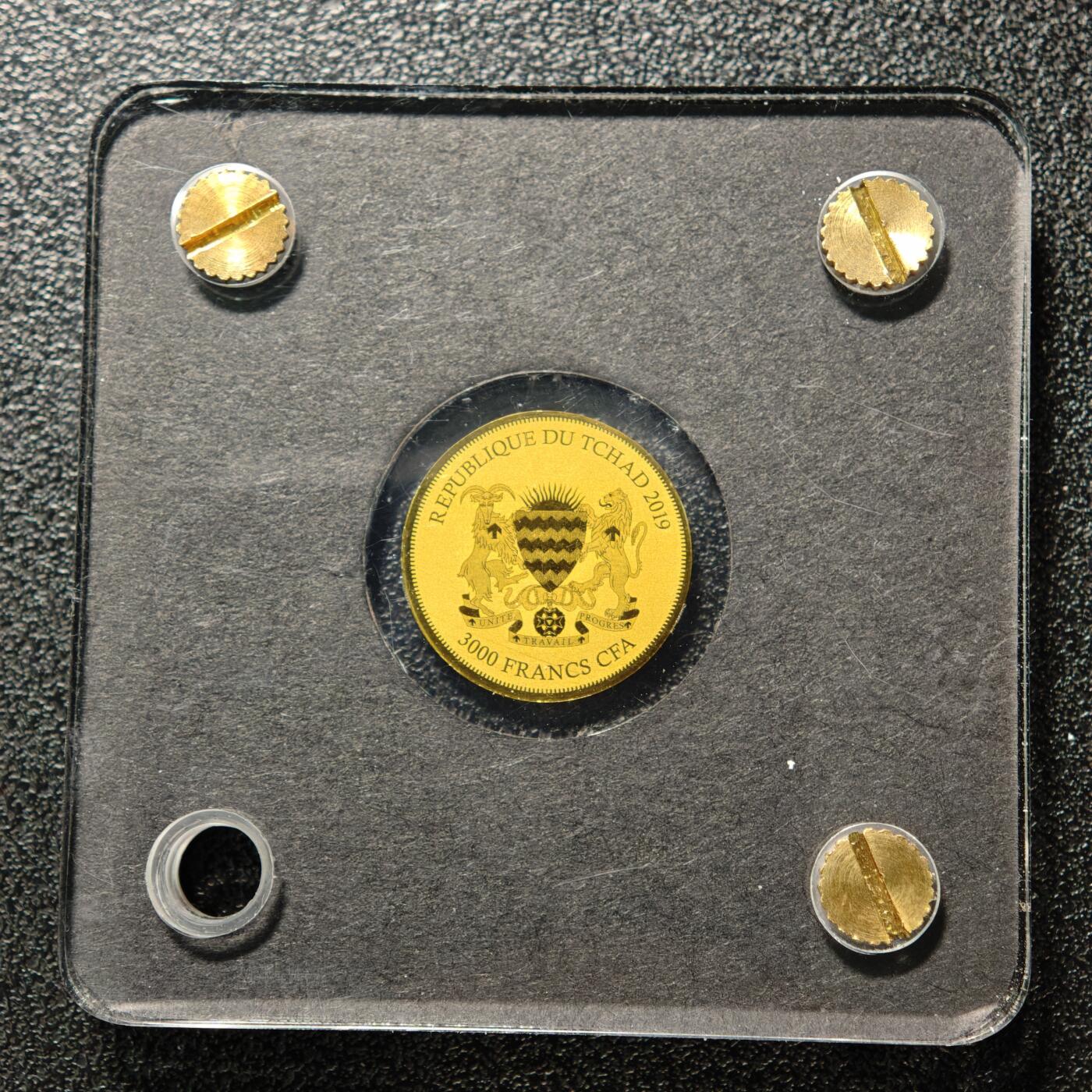 【德藏】世界币章拍卖第168期（拍品征集中~欢迎藏友联系） 1000德国马克微型金钞 1/500盎司 999金 及 乍得跳羚微型金币 1/500盎司 999金