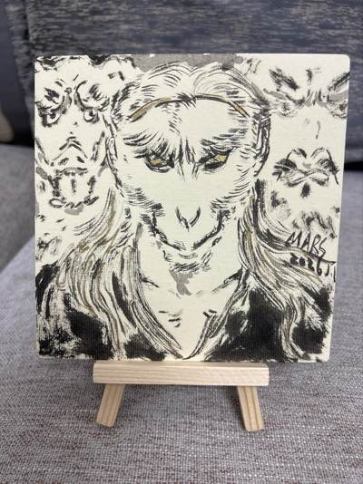 喜灰玩卡拍卖第五期，接拍品0佣金，欢迎送拍，释放现金流，让自己有资金可以购买更多喜欢的卡牌，让别的卡友能淘到更多心仪的卡牌 - 秦嘉裕老师 手绘 孙行者 14cmX14cm