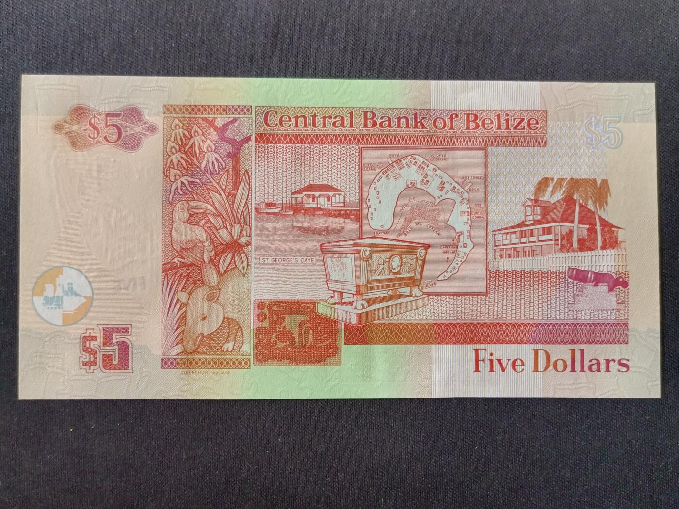 【游宝拍卖】丙午马年第14期 伯利兹-5元【2020年 全新UNC】