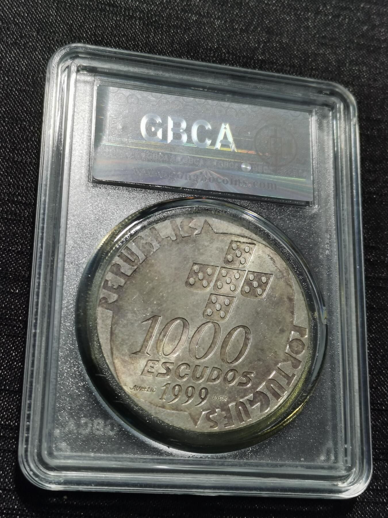 天下钱庄专场欢迎参拍 葡萄牙1000埃斯库多银币