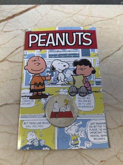 第194期拍卖 - 英属维尔京群岛2015年史努比65周年彩色纪念银币，925银，28.28克，发行10000枚